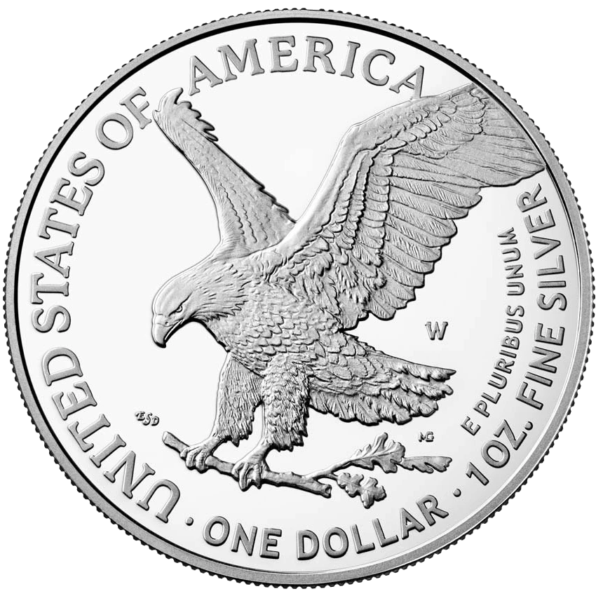 Type 2 landing-eagle reverse, 2021 proof